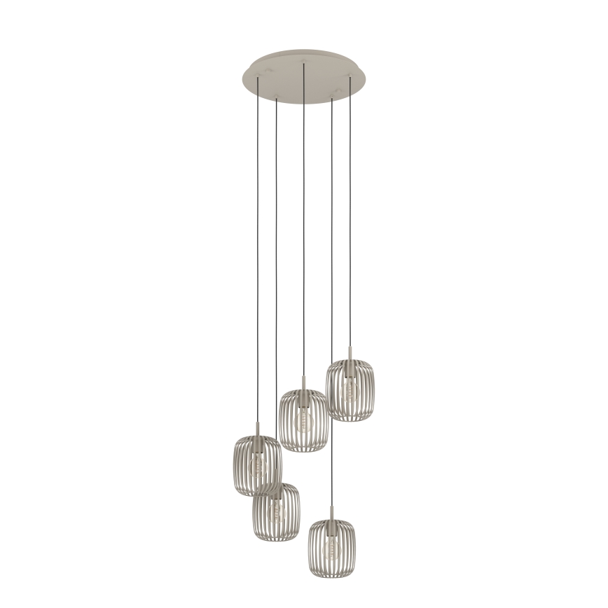 Eglo - Hanglamp aan snoer 5xE27/40W/230V beige