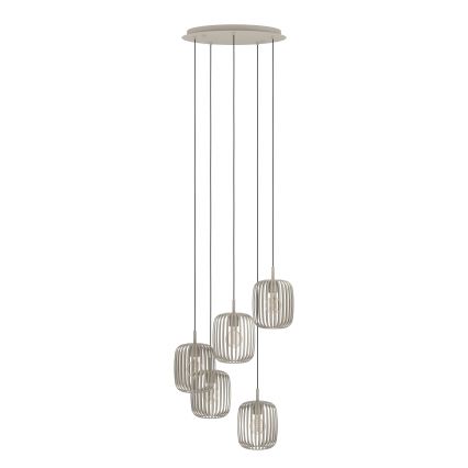 Eglo - Hanglamp aan snoer 5xE27/40W/230V beige