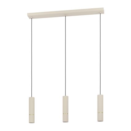 Eglo - LED Hanglamp aan een koord 3xGU10/5W/230V 3000K beige