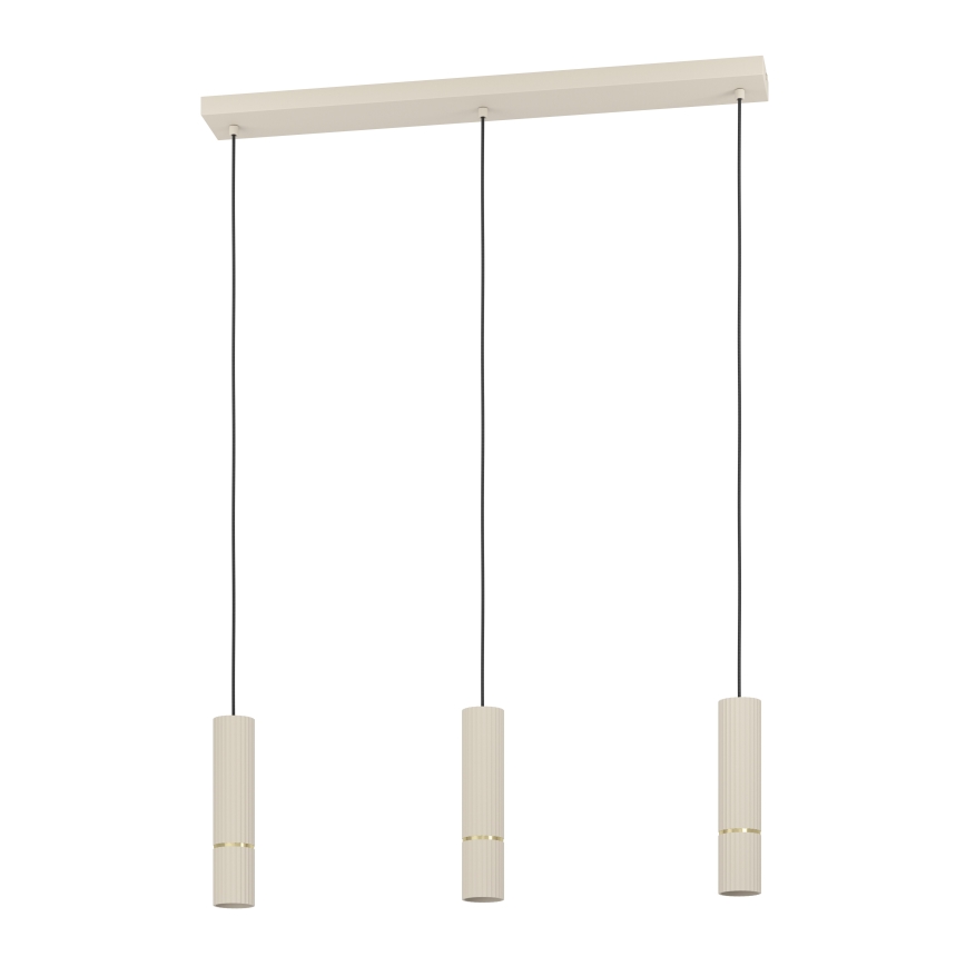 Eglo - LED Hanglamp aan een koord 3xGU10/5W/230V 3000K beige