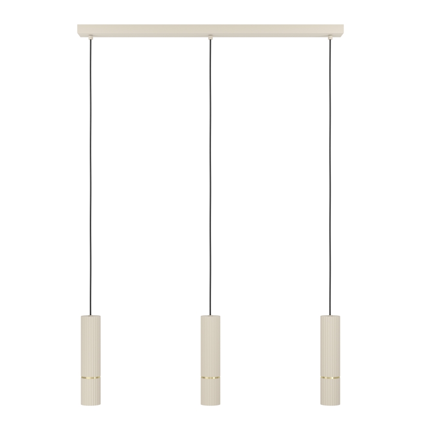 Eglo - LED Hanglamp aan een koord 3xGU10/5W/230V 3000K beige