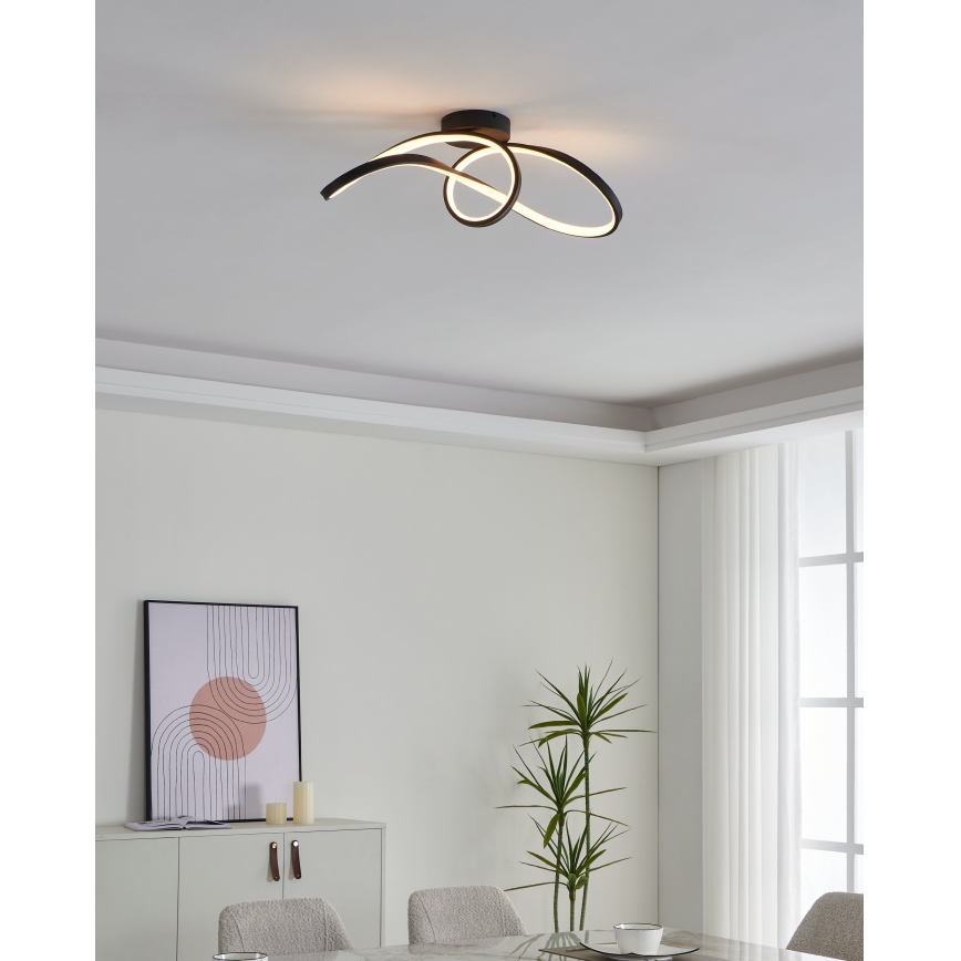Eglo - LED RGBW Dimbare plafondlamp LED/22W/230V 2700-6500K zwart