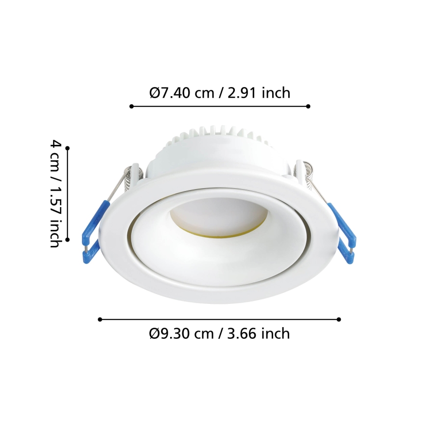 Eglo - Dimbare LED Inbouw lamp/4,9W/230V wit