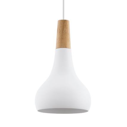 Eglo - Hanglamp aan kabel 1xE27/60W/230V Ø 18 cm wit