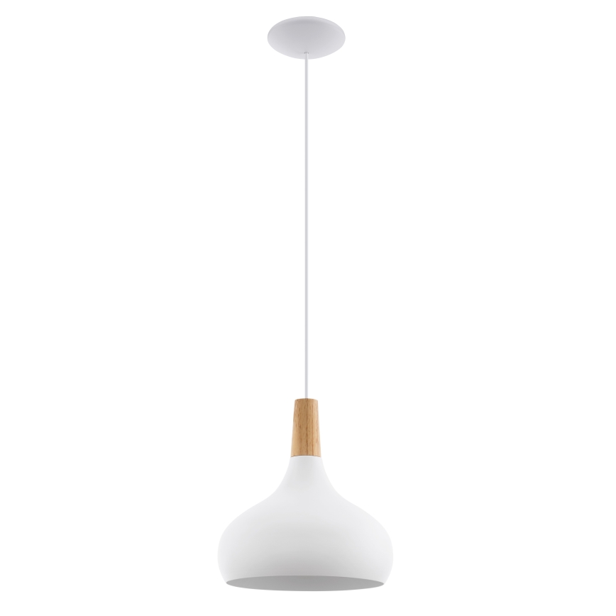 Eglo - Hanglamp aan een koord 1xE27/60W/230V diameter 28 cm wit