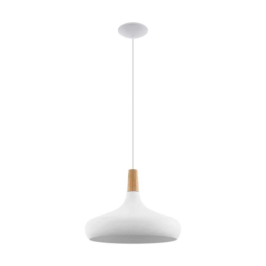Eglo - Hanglamp aan een koord 1xE27/40W/230V diameter 40 cm wit