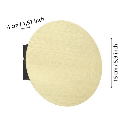 Eglo - LED wand verlichting LED/4W/230V 3000K goud