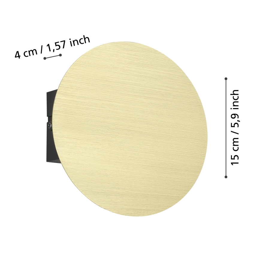 Eglo - LED wand verlichting LED/4W/230V 3000K goud