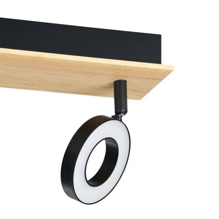 Eglo - LED-spot 2xLED/4,2W/230V zwart/bruin