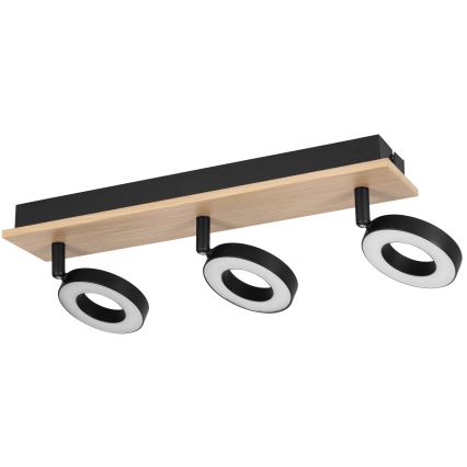 Eglo - LED-spot 3xLED/4,2W/230V zwart/bruin