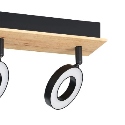 Eglo - LED-spot 3xLED/4,2W/230V zwart/bruin