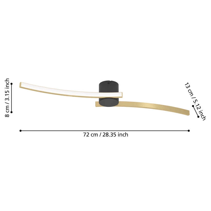 Eglo - LED Plafondlamp LED/12W/230V 4000K goud