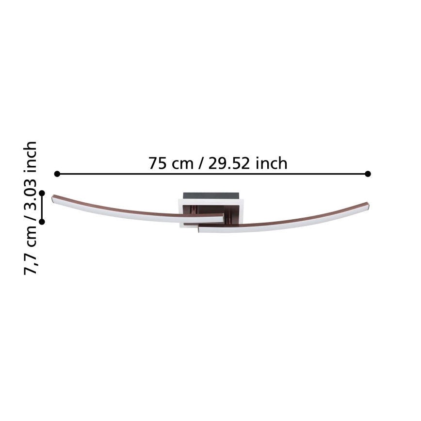Eglo - LED Plafondlamp LED/12W/230V 4000K koper
