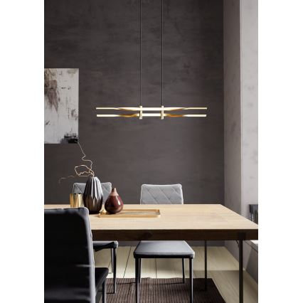 Eglo - LED hanglamp aan kabel LED/21W/230V goudkleurig