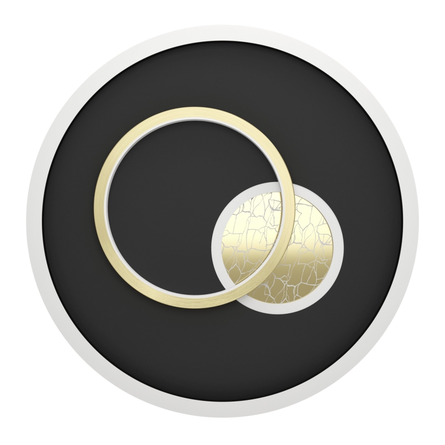 Eglo - LED-plafondlamp LED/14W/230V + LED/8,5W Ø 38 cm zwart/goud