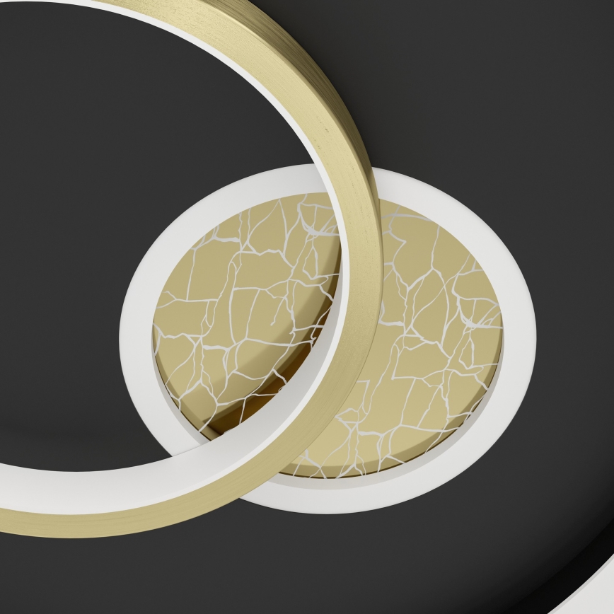 Eglo - LED-plafondlamp LED/14W/230V + LED/8,5W Ø 38 cm zwart/goud