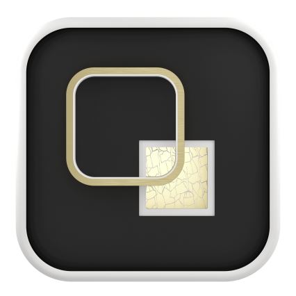 Eglo - LED plafondlamp LED/16,2W/230V + LED/9,2W 38x38 cm zwart/goud