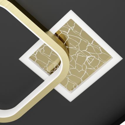 Eglo - LED plafondlamp LED/16,2W/230V + LED/9,2W 38x38 cm zwart/goud