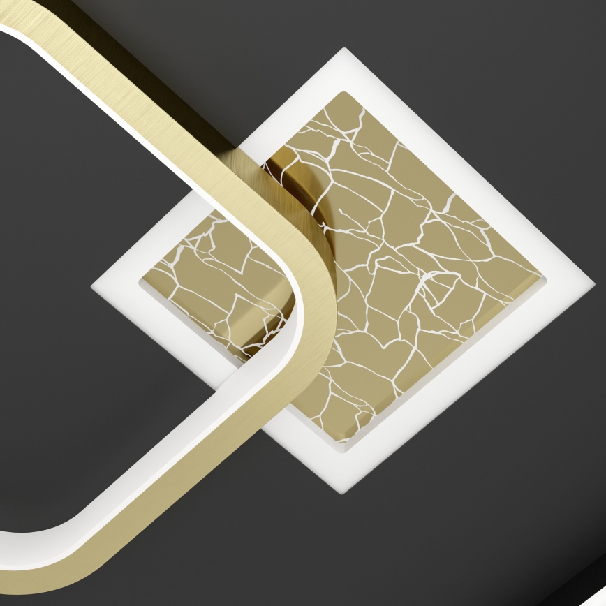 Eglo - LED plafondlamp LED/16,2W/230V + LED/9,2W 38x38 cm zwart/goud