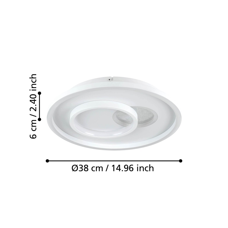 Eglo - LED plafondlamp LED/14W/230V + LED/8,5W pr. 38 cm wit