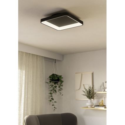 Eglo - Dimbare LED plafondlamp LED/12W/230V 2700-6500K zwart + afstandsbediening