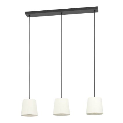 Eglo - Hanglamp aan een koord 3xE27/60W/230V wit