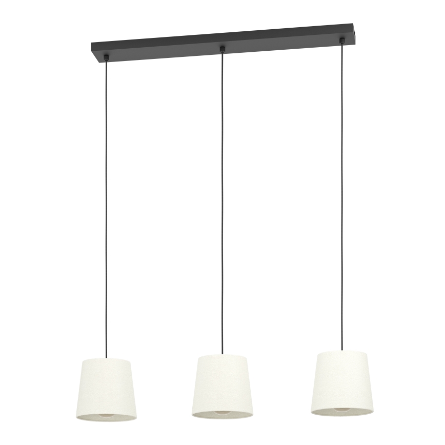 Eglo - Hanglamp aan een koord 3xE27/60W/230V wit