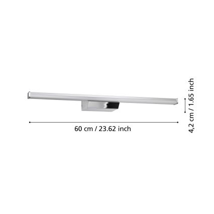 Eglo - LED RGBW dimbare badkamer spiegelverlichting LED/12W/230V 2700-6500K IP44 mat chroom