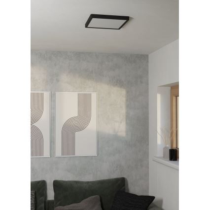 Eglo - LED plafondlamp LED/13W/230V 2700/4000/6500K 29x29cm zwart