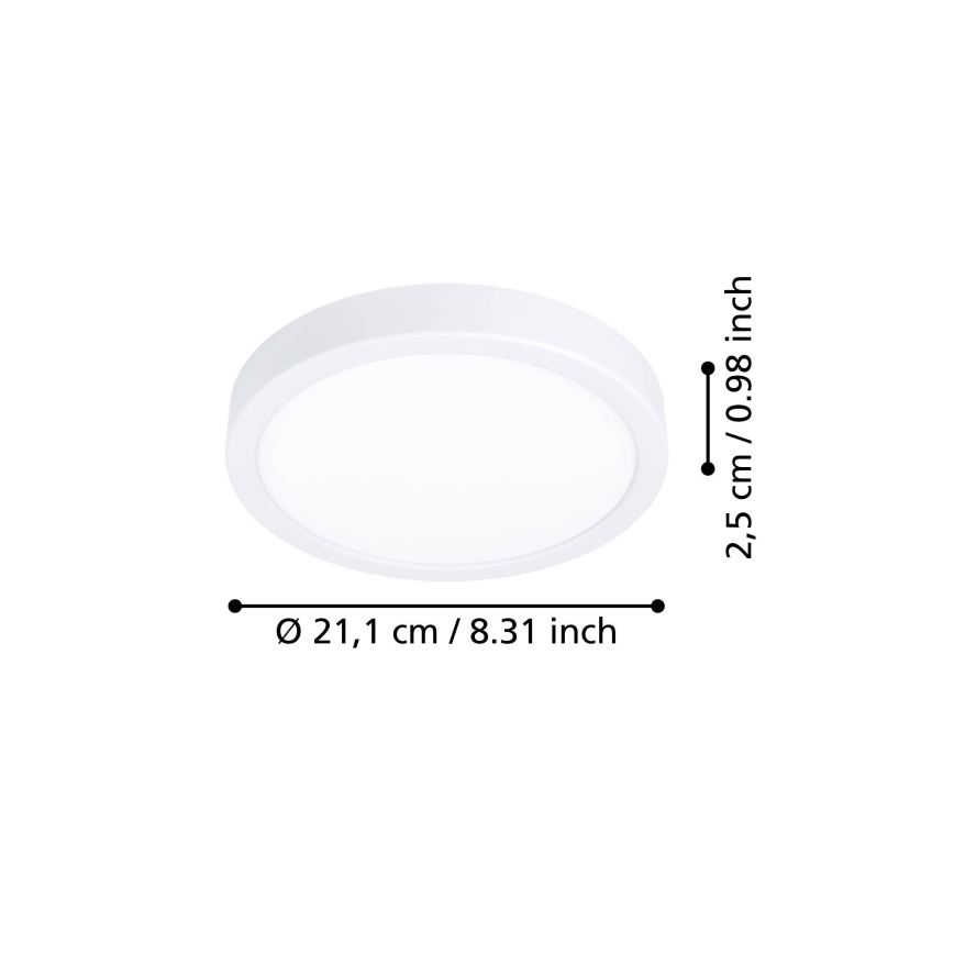 Eglo - LED-plafondlamp LED/11,5W/230V 2700/4000/6500K Ø 21,1 cm wit