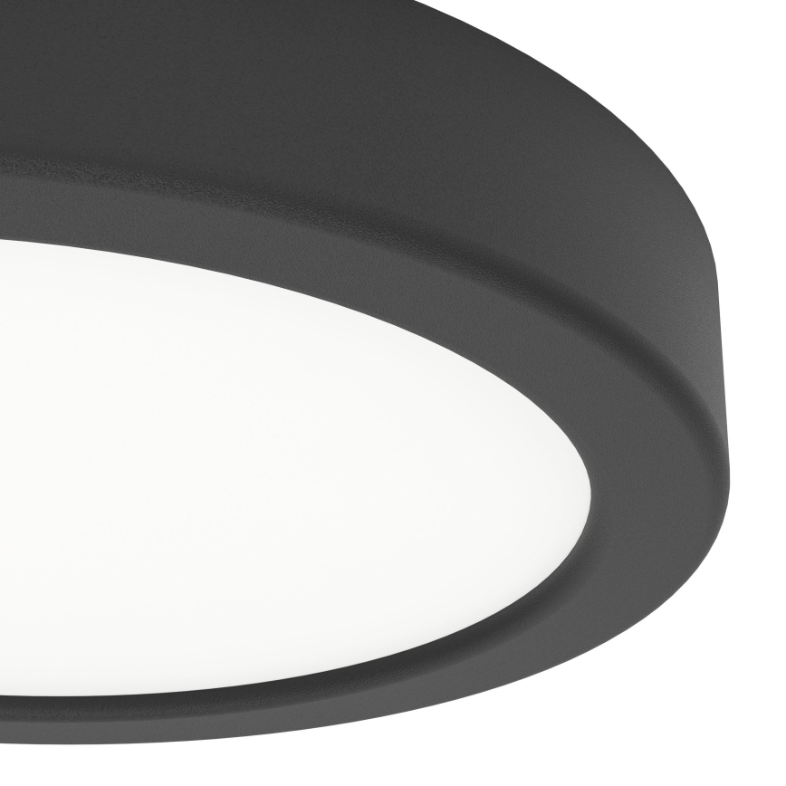 Eglo - LED-plafondlamp voor badkamer, 7,5W/230V, Ø 16,6 cm, IP44, zwart