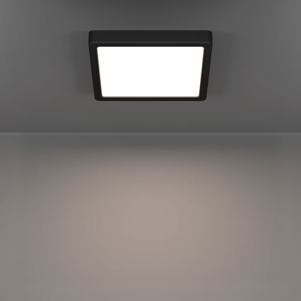 Eglo - LED plafondlamp voor badkamer, 10,5W/230V, 2700/4000/6500K, 22x22 cm, IP44, zwart