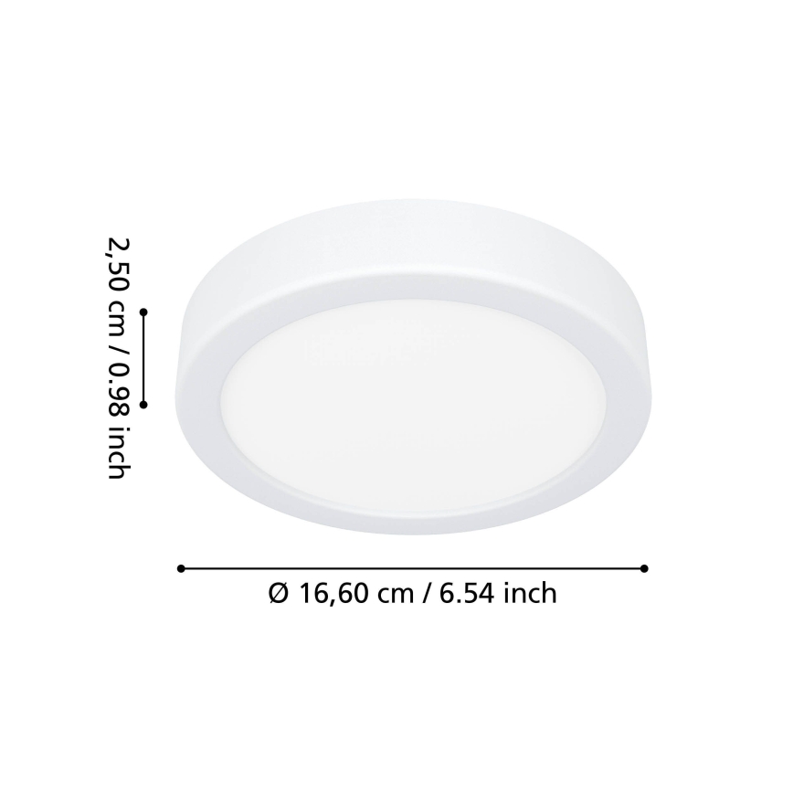 Eglo - LED plafondlamp voor badkamer LED/7,5W/230V Ø 16,6 cm IP44 wit