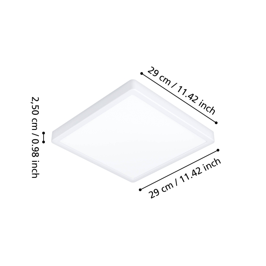 Eglo - LED plafondlamp voor badkamer LED/13W/230V 29x29 cm IP44 wit