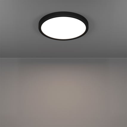 Eglo - Dimbare LED RGBW plafondlamp voor de badkamer LED/14,3W/230V 2700-6500K Ø 27,8 cm IP44 zwart