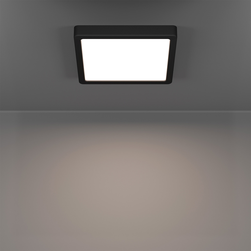 Eglo - LED RGBW dimbare badkamer plafondlamp LED/10,5W/230V 2700-6500K 22x22 cm IP44 zwart