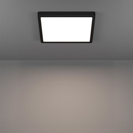 Eglo - LED RGBW dimbare plafondlamp voor badkamer LED/13,5W/230V 2700-6500K 29,5x29,5 cm IP44 zwart