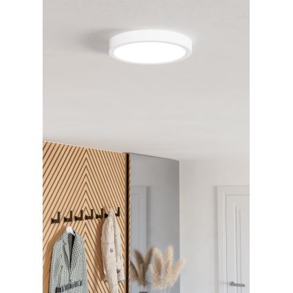 Eglo - LED RGBW dimbare plafondlamp voor badkamer LED/11,2W/230V 2700-6500K Ø 21,1 cm IP44 wit