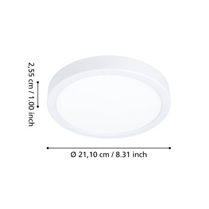 Eglo - LED RGBW dimbare plafondlamp voor badkamer LED/11,2W/230V 2700-6500K Ø 21,1 cm IP44 wit