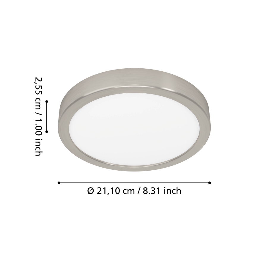 Eglo - LED RGBW dimbare plafondlamp voor badkamer LED/11,2W/230V 2700-6500K Ø 21,1 cm IP44 mat chroom