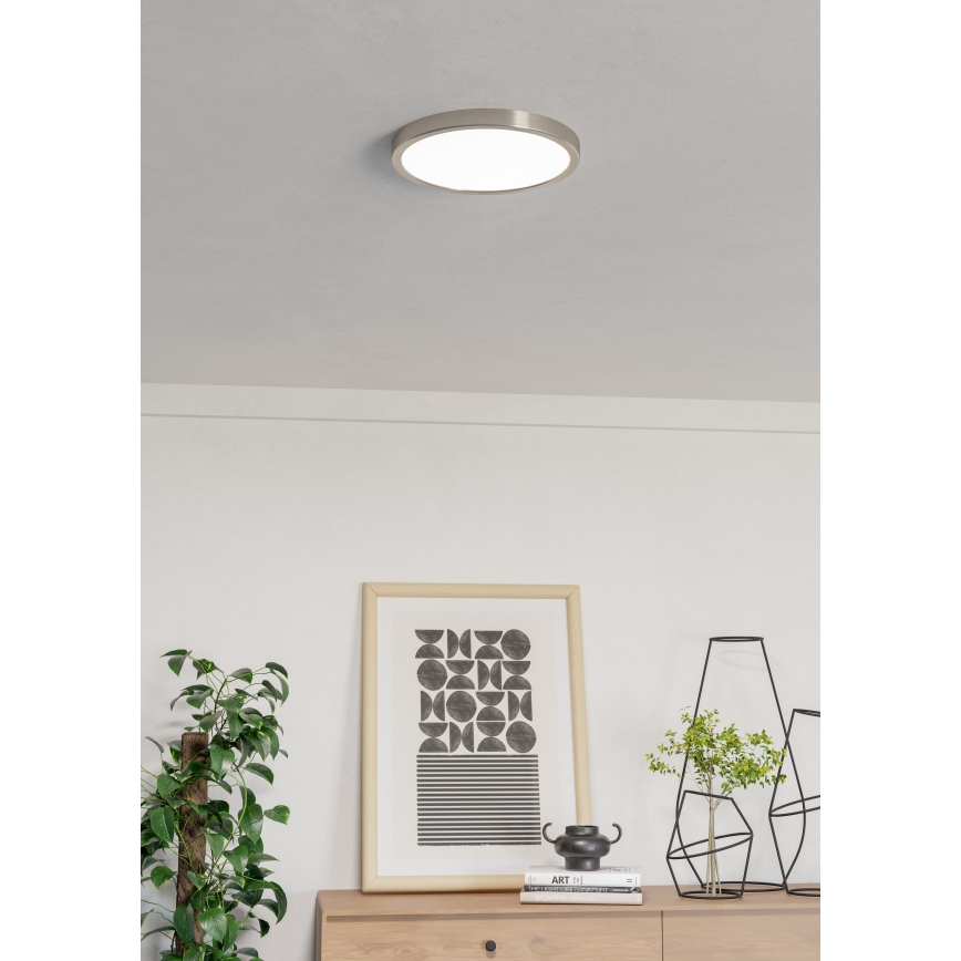 Eglo - LED RGBW dimbare plafondlamp voor de badkamer LED/14,3W/230V 2700-6500K Ø 27,8 cm IP44 mat chroom