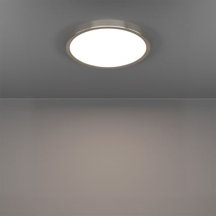 Eglo - LED RGBW dimbare plafondlamp voor de badkamer LED/14,3W/230V 2700-6500K Ø 27,8 cm IP44 mat chroom