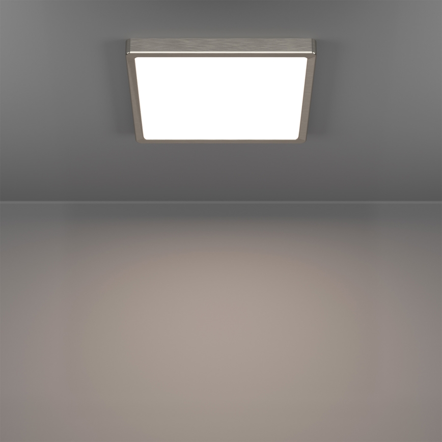 Eglo - Dimbare LED RGBW plafondlamp voor de badkamer LED/13,5W/230V 2700-6500K 29,5x29,5 cm IP44 mat chroom