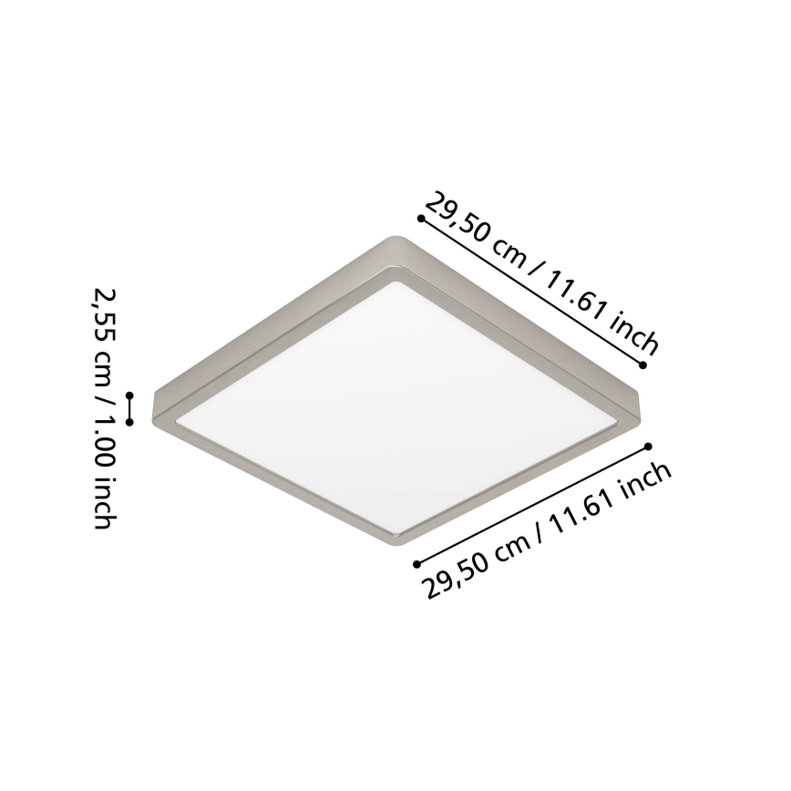 Eglo - Dimbare LED RGBW plafondlamp voor de badkamer LED/13,5W/230V 2700-6500K 29,5x29,5 cm IP44 mat chroom