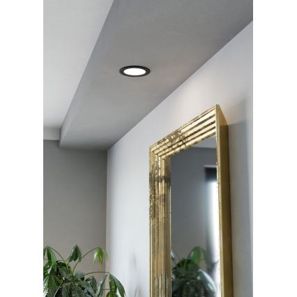 Eglo - LED inbouwspot LED/6,3W/230V 2700/4000/6500K Ø 11,9 cm zwart