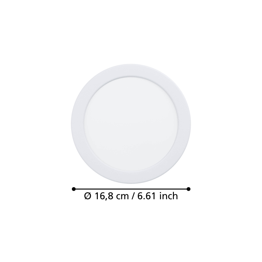 Eglo - LED inbouwspot LED/10,5W/230V 2700/4000/6500K Ø 16,8 cm wit
