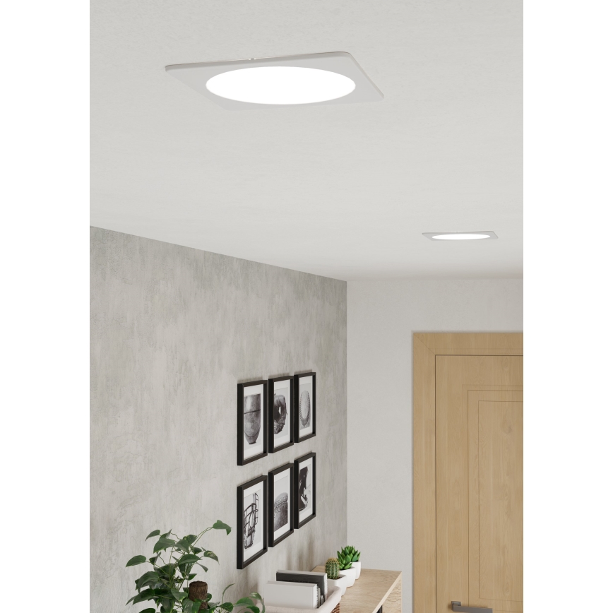 Eglo - LED-inbouwarmatuur LED/10,5W/230V 2700/4000/6500K 16,6x16,6 cm zwart