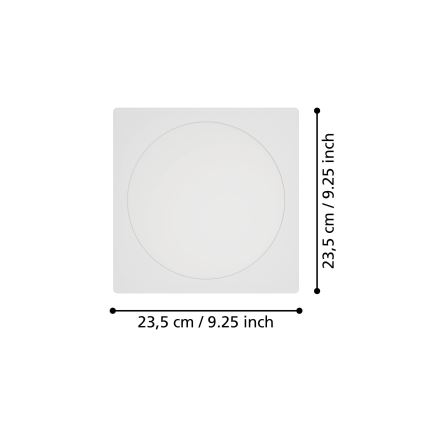 Eglo - LED-armatuur voor verlaagd plafond LED/18,5W/230V 2700/4000/6500K 21,6x21,6 cm wit