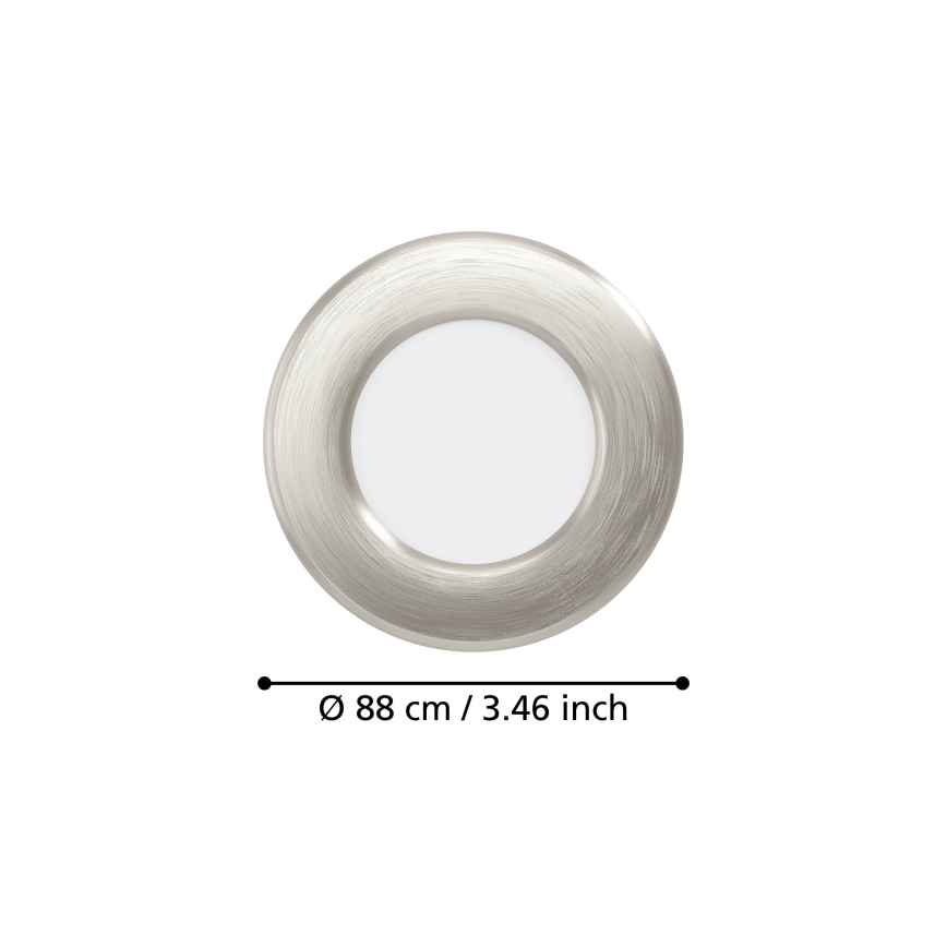 Eglo - LED inbouwspot LED/3,7W/230V 2700/4000/6500K Ø 8,8 cm mat chroom