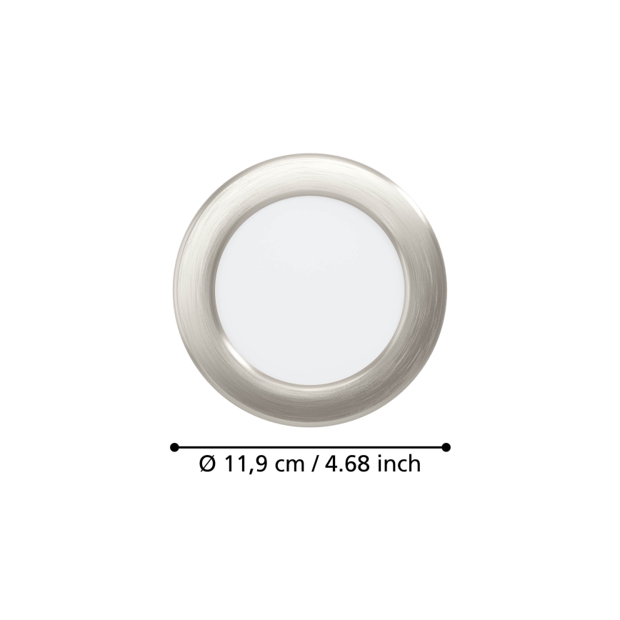 Eglo - LED inbouwspot LED/6,3W/230V 2700/4000/6500K Ø 11,9 cm mat chroom